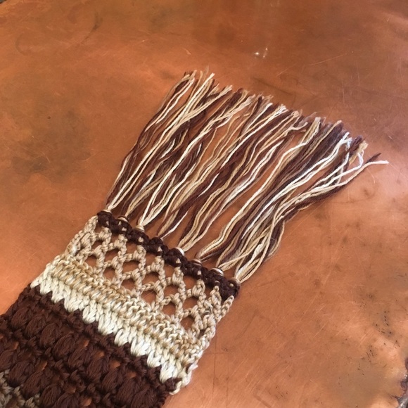 🌲EUC Never Worn Long Boho Crocheted Scarf🌲 - Picture 4 of 4